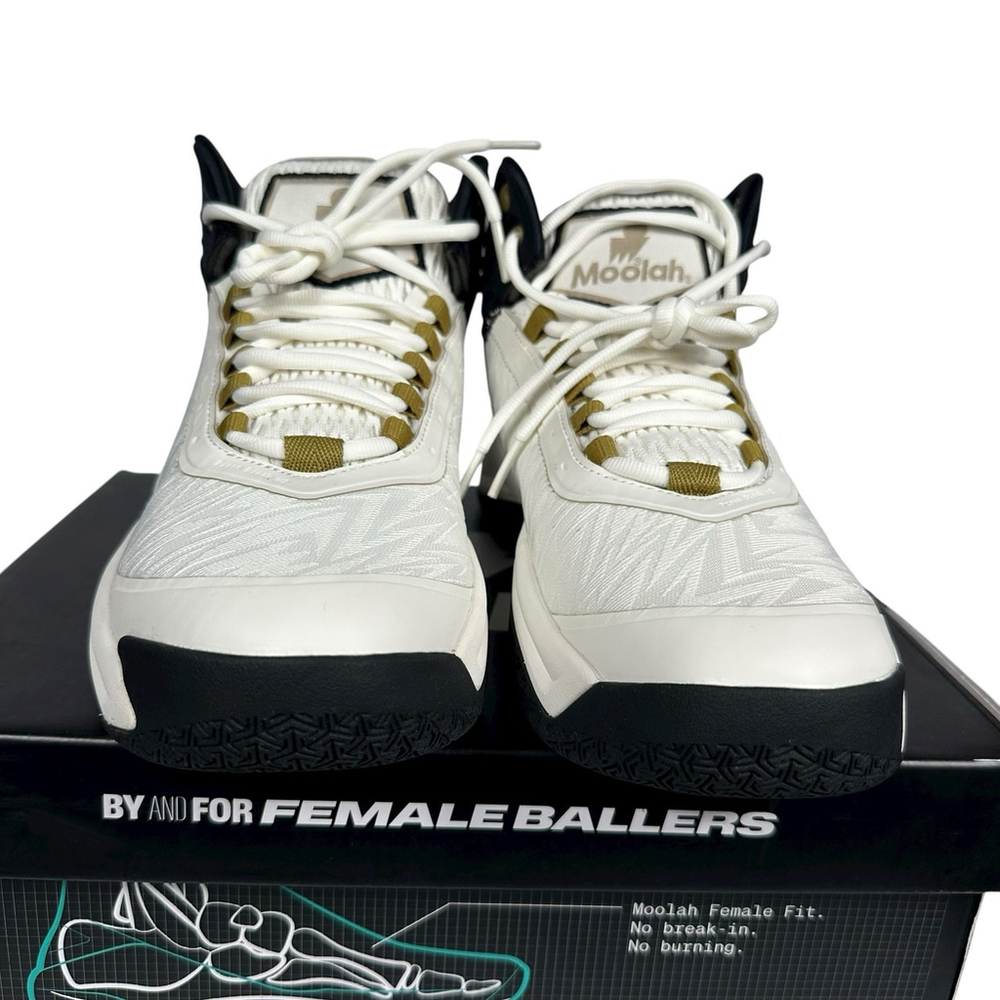 Moolah Press Break V2 Basketball Sneakers Youth Shoes 6.5 White/black/gold - Picture 4 of 7